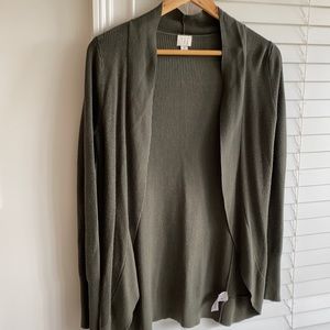 A New Day Cocoon Cardigan Olive Green